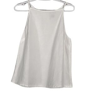 A New Day Linen High Neck Square Neckline Blouse